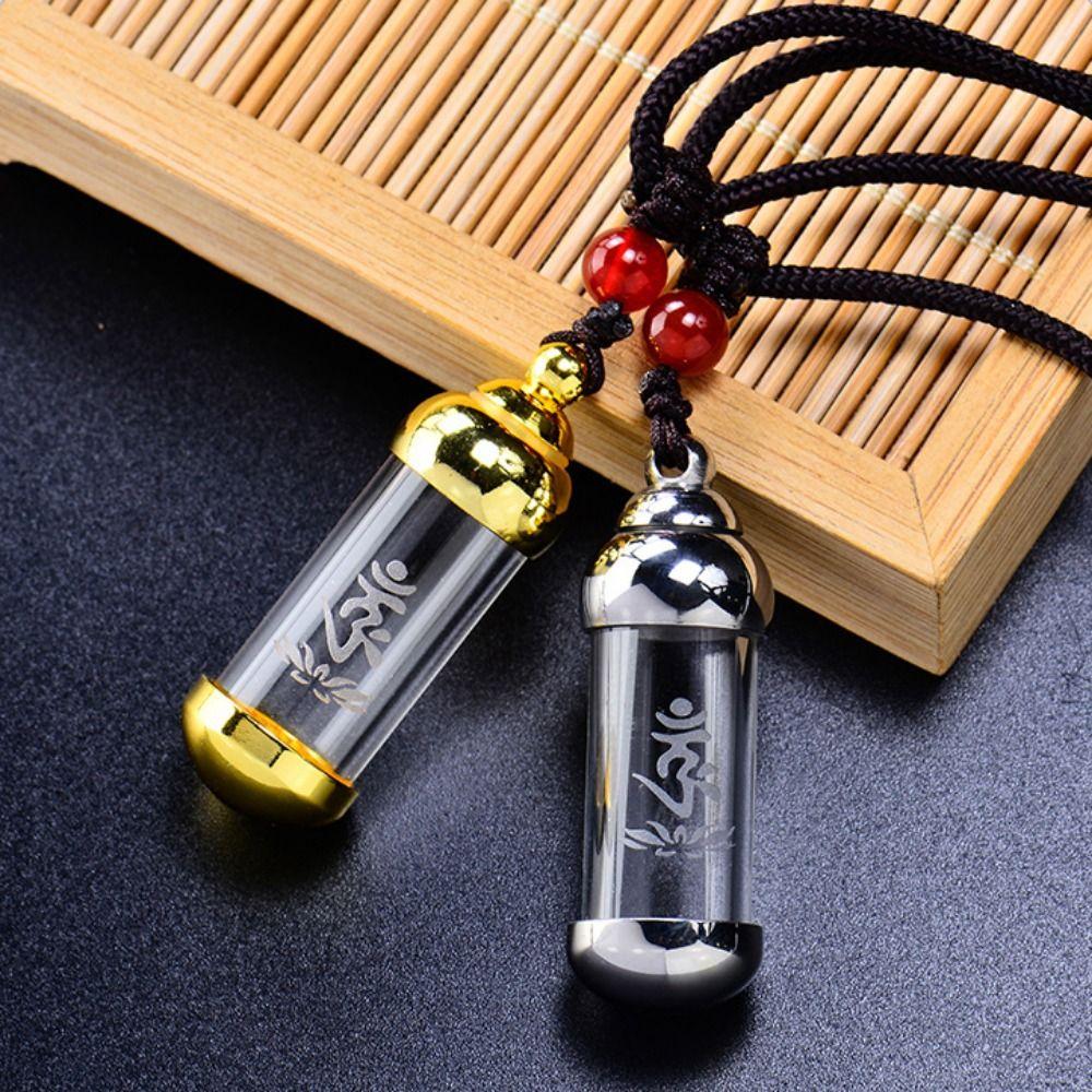 Glass Perfume Jars Cremation Pet Openable Glass Wishing Bottle Memorial Ash Bottle Vial Necklace