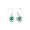 Green Onyx Cab Gemstone 925 Sterling Silver Jewelry Handcrafted Earrings 1.43" EE-117-24