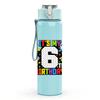 1PC Large Number Six Graffiti Print 750ml Color Plastic Sports Water Bottle Leakproof Flip Straw Lid Suitable for Sports Office Home Use