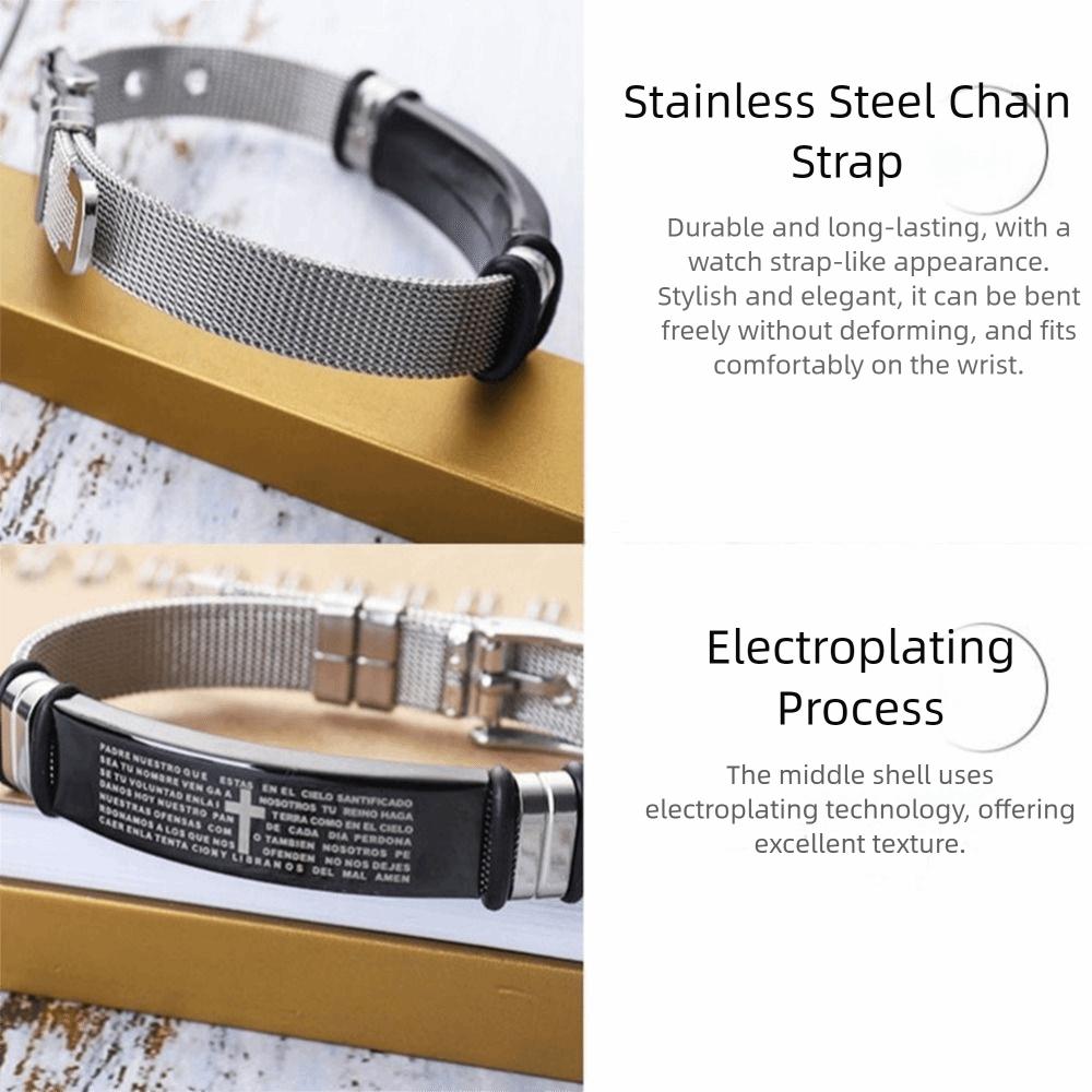 Adjustment Family Friendship Bracelet Net Band Stainless Steel Bracelet  for Men and Women