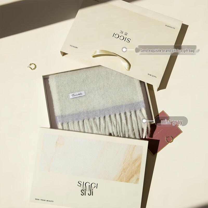 Siggi Women's Wool Blend Color-Block Scarf