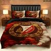 Rts Widzew D Pattern Bedding uilt Set uilt Cover Pillowcase Home Decoration Birthday Gift (1 * duvet cover + 2 * pillowcase without core)