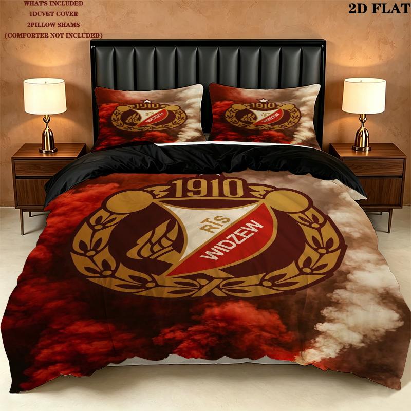 Rts Widzew D Pattern Bedding uilt Set uilt Cover Pillowcase Home Decoration Birthday Gift (1 * duvet cover + 2 * pillowcase without core)