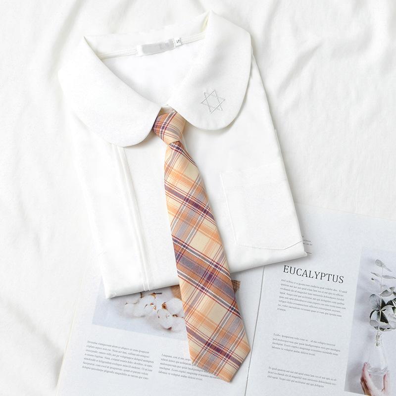 JK Bow Tie for Women, Japanese Uniform Shirt, College Style Student Plaid Tie, Men's Free Ribbon Accessories