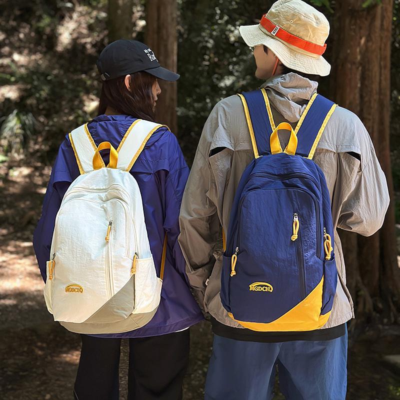 Школьный рюкзак с цветными блоками, женский рюкзак, большой емкости, студенческий дорожный рюкзак