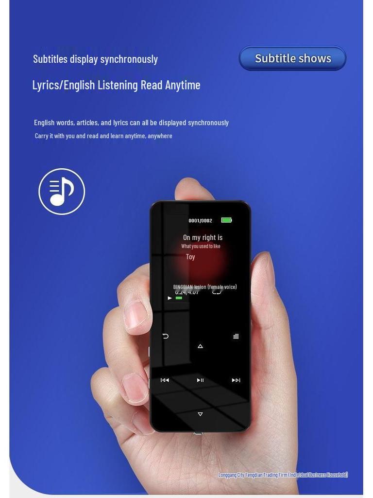 Металлический сенсорный MP3/MP4 Bluetooth Студенческий музыкальный плеер и электронная книга