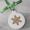 Variety Perforated Christmas Tree Snowflake Elk Bell Scented Gypsum Diffuser Tags Christmas Pendants Epoxy Resin Molds for
