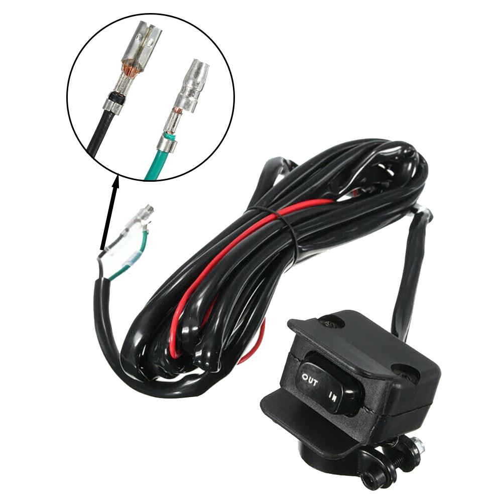 Motorcycle ATV/UTV 3 Meters Winch Rocker Switch Handlebar Control Line Warn Kits 12V Full Sealed Switch Connector Supply