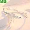 Adjustable 925 Sterling Silver Dreamcatcher Tassel Feather Round Bead Charm Bracelet &Bangle For Women Elegant Jewelry Sl209