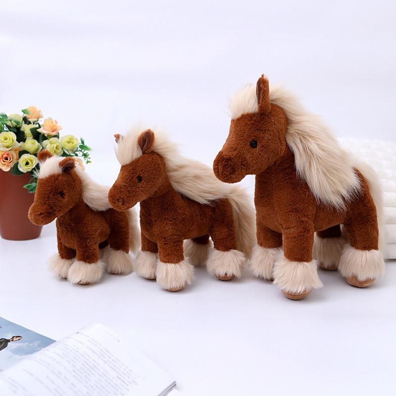 Horse Simulation Plush Toy Cute Cartoon Boy Children Bedroom Gift Decoration