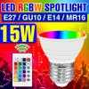 LED RGB yorug'lik E27 lampochka 220V aqlli lampa GU10 proyektor rangli lampa E14 LED lampa Gu5.3 yorug'lik MR16 dimlanadigan lampochka uy dekori uchun