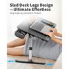 Laptop Bed Tray Table, Adjustable PVC Leather Laptop Bed Table, Portable Standing Desk with Storage Drawer, Foldable Lap Tablet