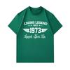 Men's 100% Cotton Crew Neck Short Sleeve T-Shirt, Living Legend Since 1973 Legends Never Die Print Casual Comfortable Daily Wear Tee for Adults