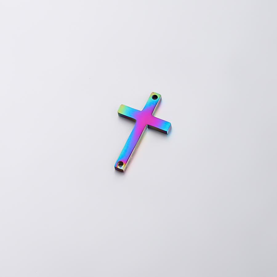 Semitree 5pcs/lot Stainless Steel Cross Bracelet Connectors Necklace Charms Pendant DIY Jewelry Making Handcrafted Accessories