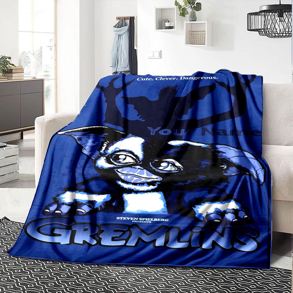 Gremlins Personalized Name Blanket Cozy Customizable Blanket Warmthful Decor Versatile for Bed Home Decor Bedding Picnics Four Seasons Multipurpose
