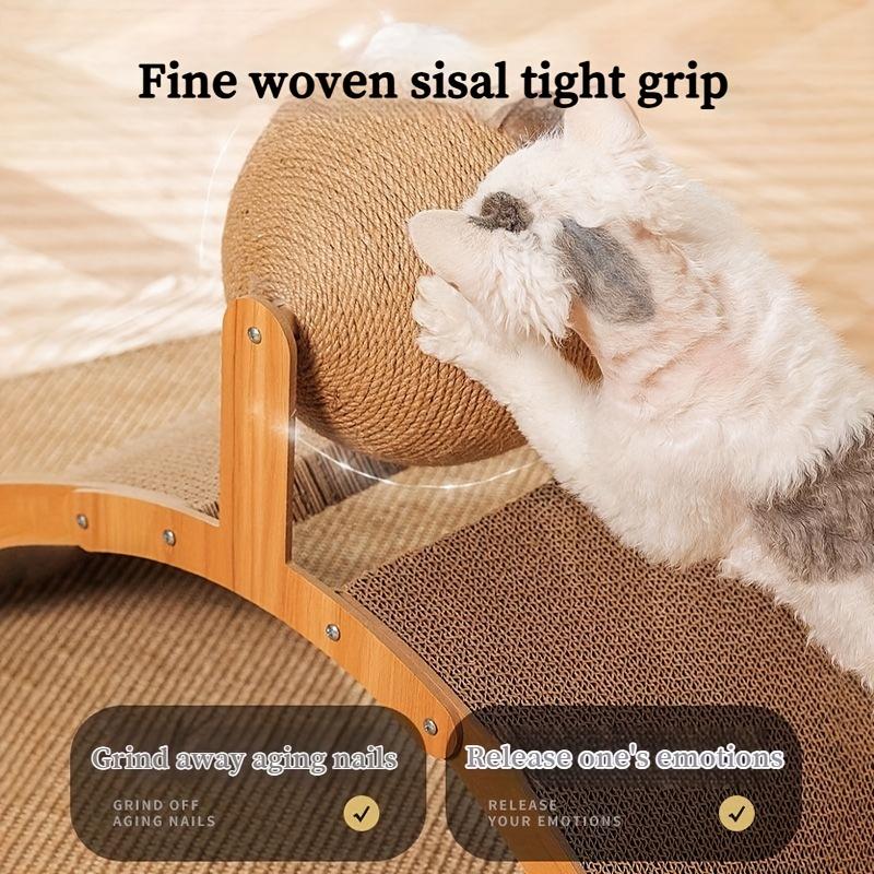 Вращайся и царапай веселье: Вертикальная кошачья когтеточка с дизайном колеса обозрения — прочная, удобная в использовании гигантская шлифовальная машина для кошачьих когтей для бесконечных развлечений!