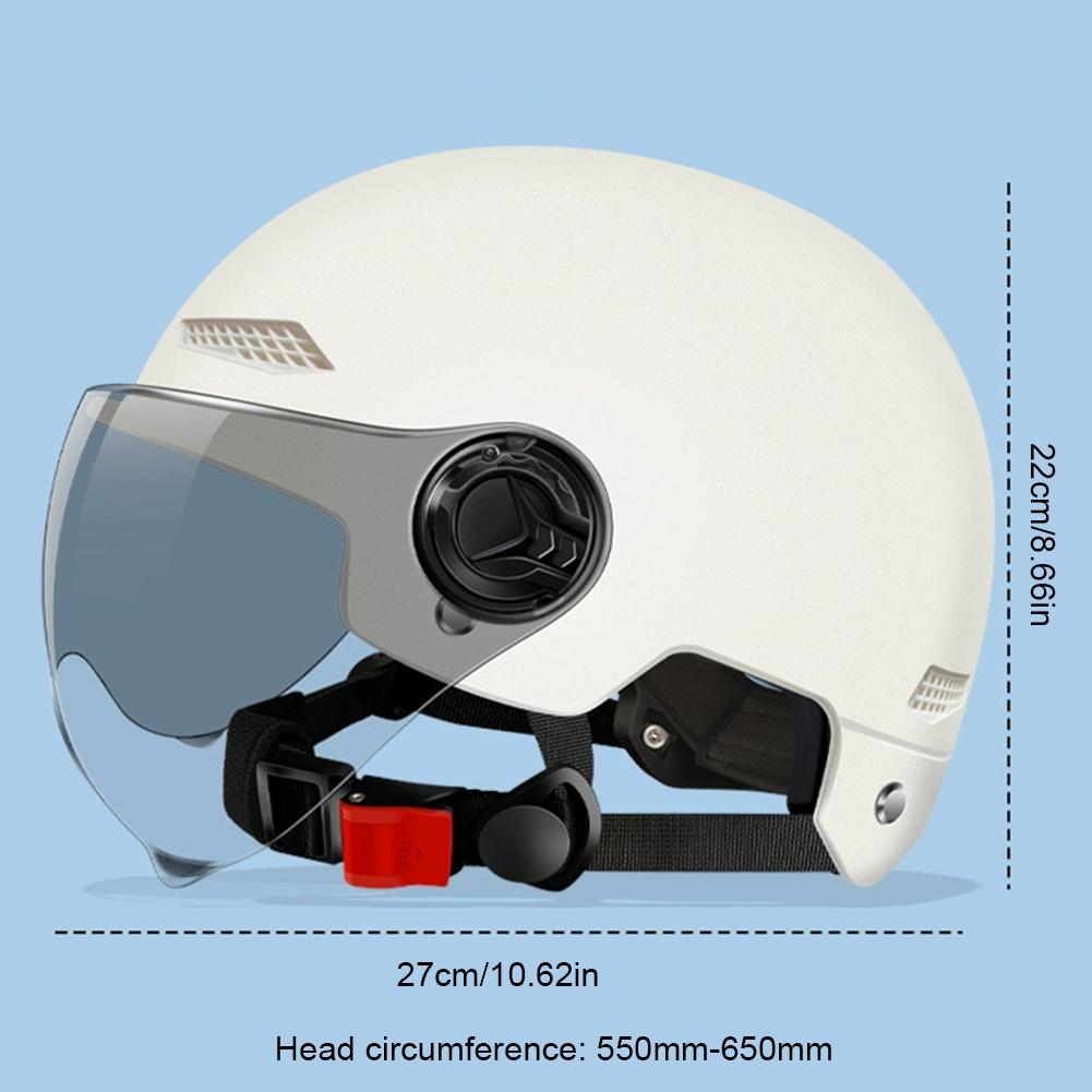 Шлем для электроскутера, открытый шлем для мотоцикла на все времена года с солнцезащитным козырьком, полуоткрытый шлем для взрослых, женщин и мужчин, мотоэкипировка