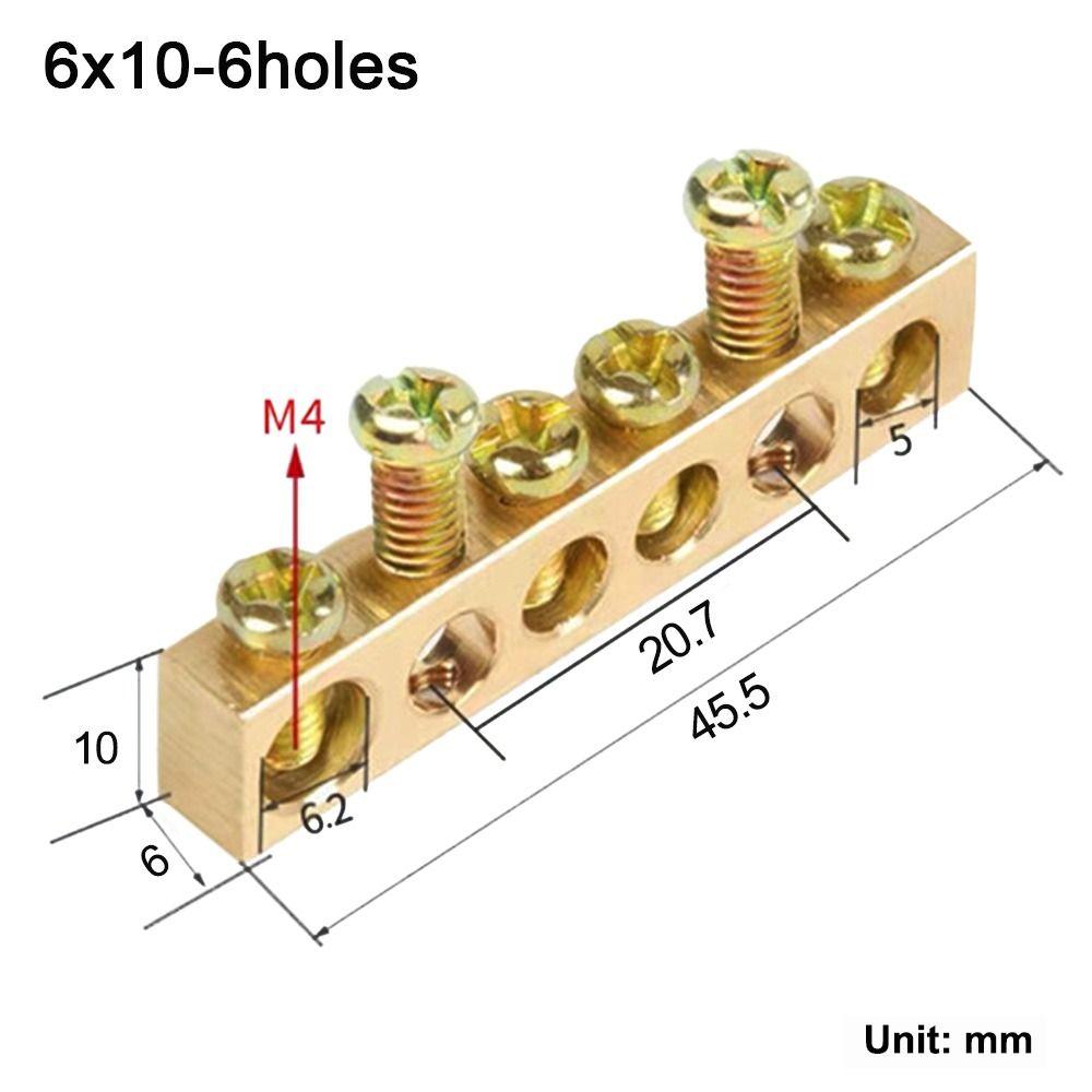 Copper Wire Connector Multi-specification Terminal Block Brass Row Junction Box Electrical