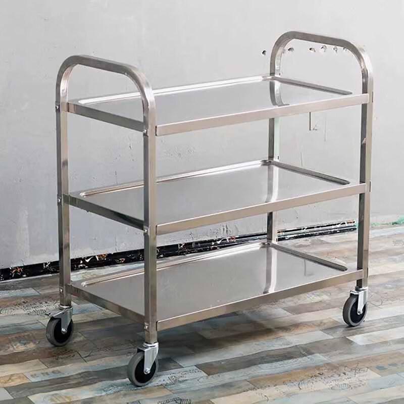 Hanlu Stainless Steel Three-Tier Serving Cart