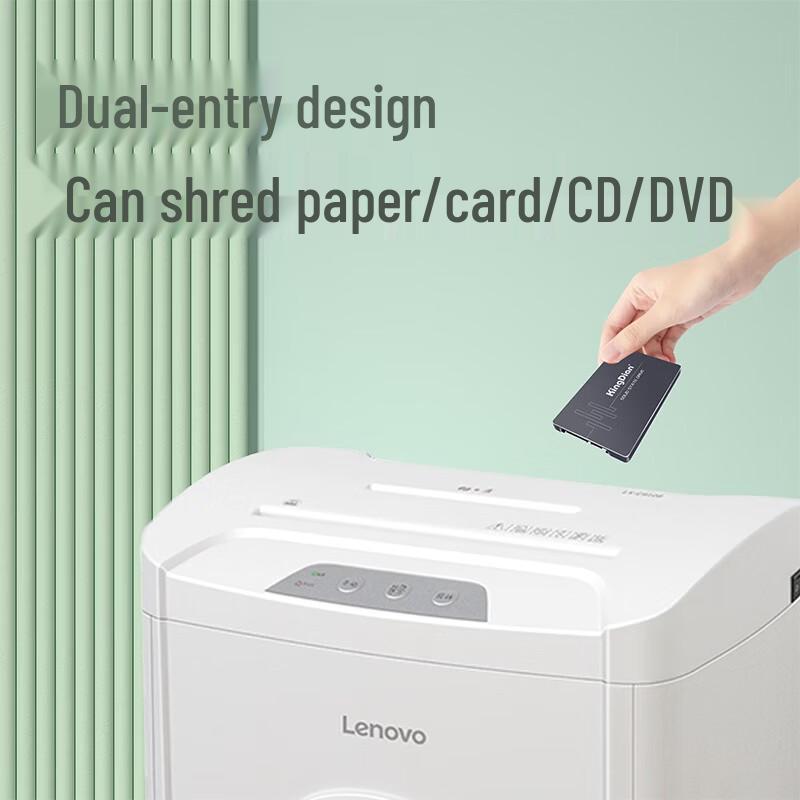 Lenovo LX-C8108 8-Sheet Cross-Cut Paper Shredder CN plug (adapter included)