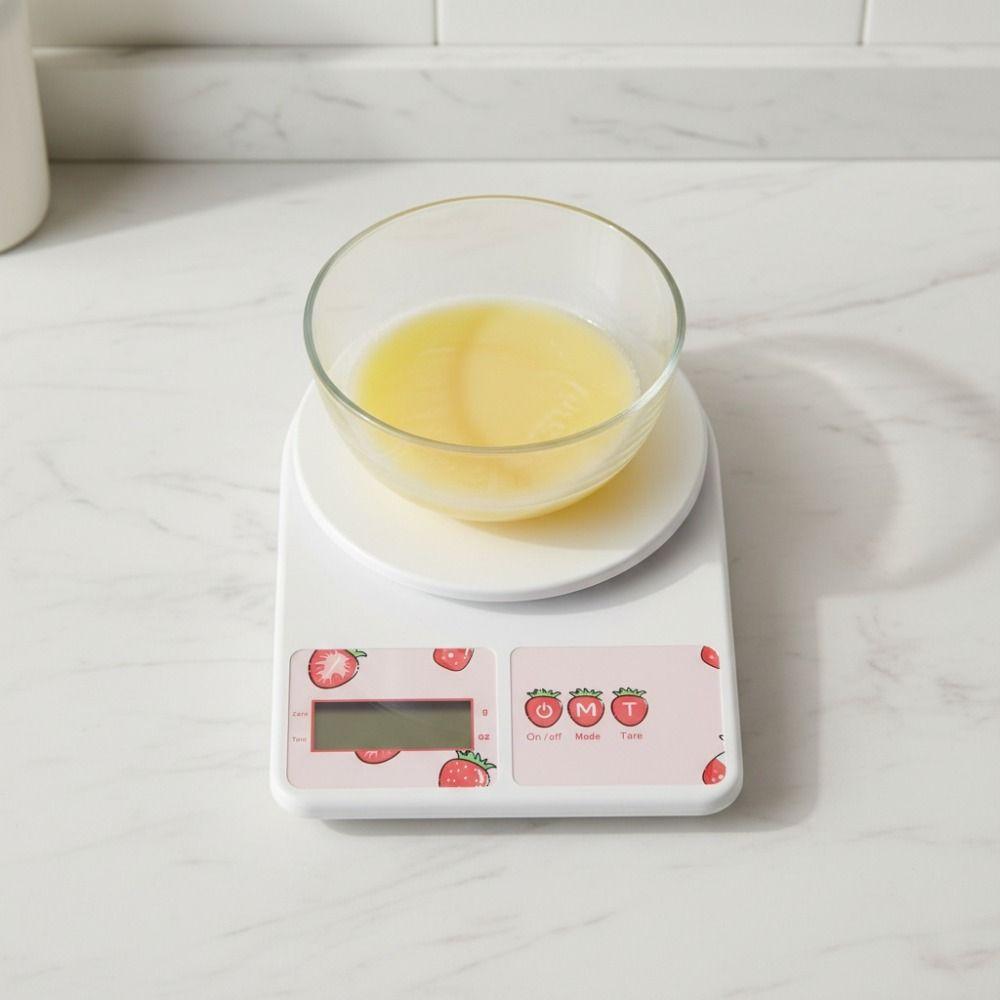 Convertible Units Strawberry Electronic Kitchen Scale High Precision Cooking Scale Bakery
