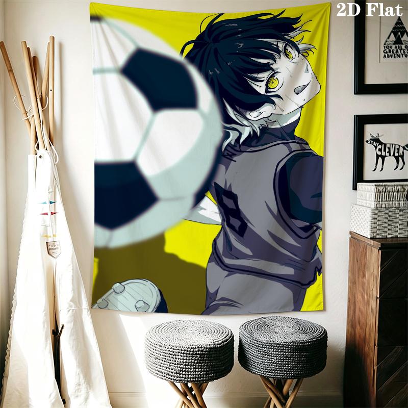Meguru Bachira anime1 Wall Tapestry Aesthetic Wall Hanging Printed Fabric Blanket Decorative Tapestries for Bedroom Living Room Home Decor