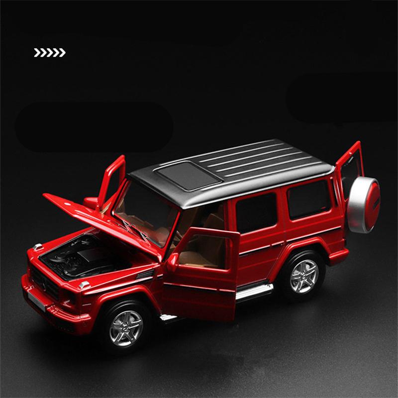 1:32 Mercedes BENZ G350D Внедорожник Металлическая модель автомобиля Литье под давлением Металл Внедорожные транспортные средства Модель автомобиля Звук и световая симуляция Детская игрушка Подарок