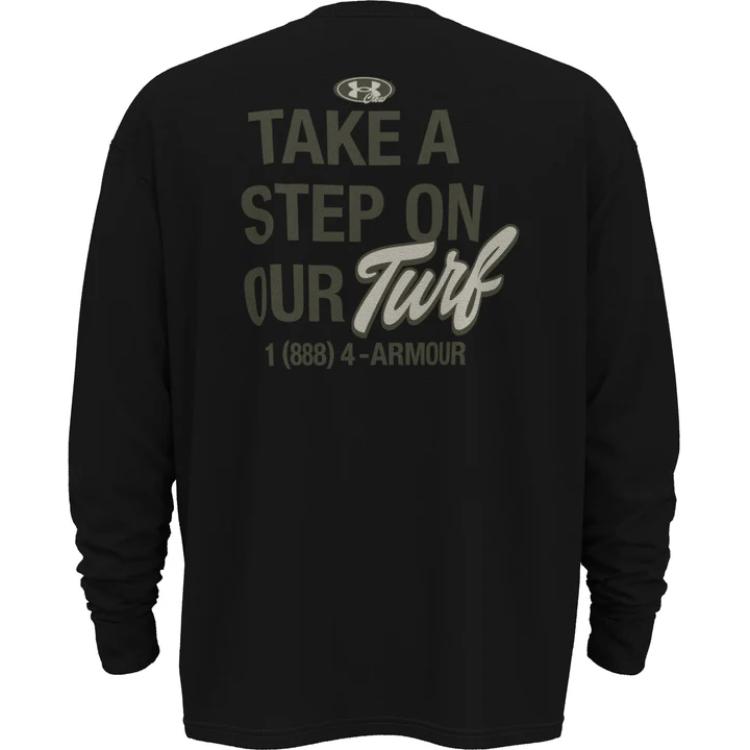 Under Armour X Grounds Collaboration Comfortable Round Neck Skin-Friendly Long Sleeve T-Shirt Men Tops Black 1386796-001