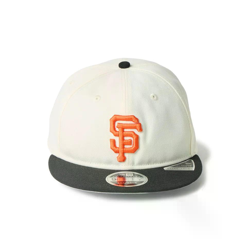 New Era RC9FIFTY MLB Кепка-снепбэк с прямым козырьком Chrome, powered by GORO, Один размер подходит всем, San Francisco Giants, Свободный размер, Черный, (МИН-НАНО), Все, / 940,