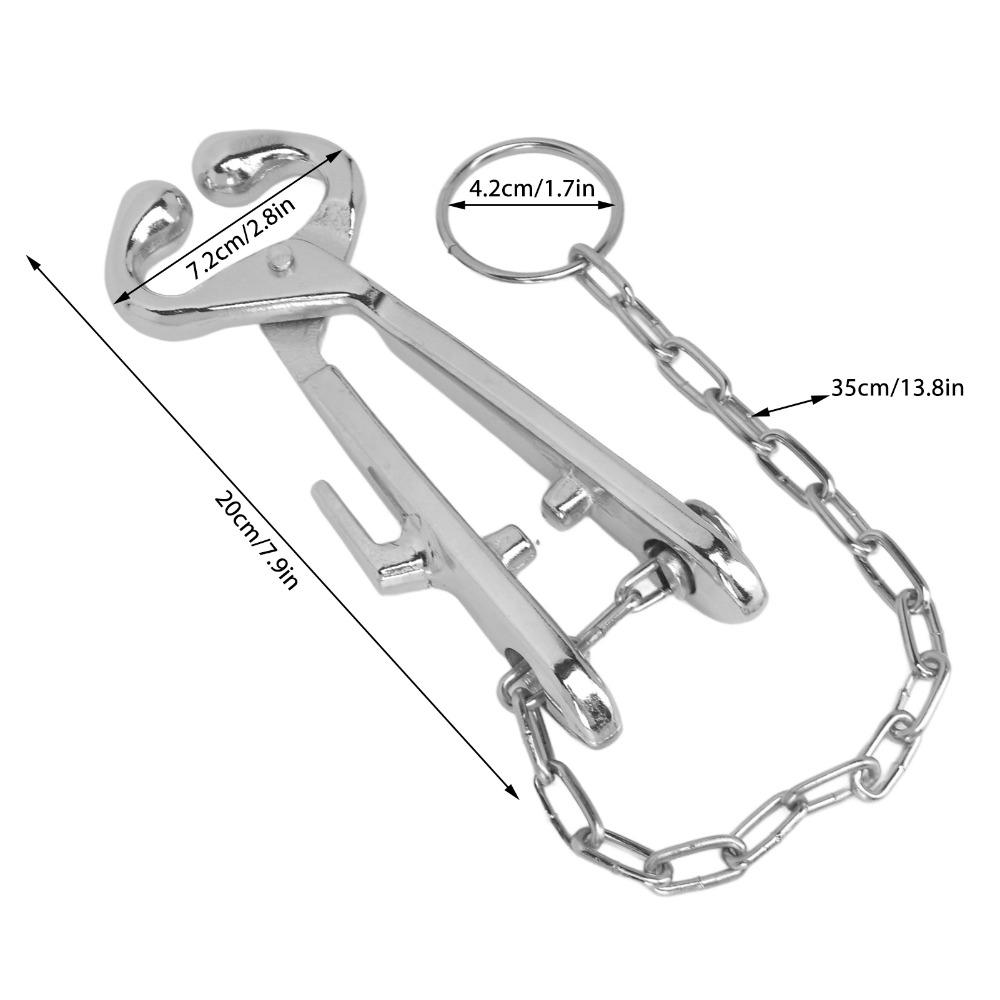 Stainless Steel Cattle Nose Pliers With Chain Bull Nose Ring Pliers Livestock Nose Pliers Cattle
