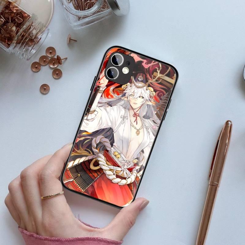 Чехол для телефона Onmyoji для iPhone 14 13 12 11 XS X 8 7 6 Plus Mini Pro Max SE 2022 черный чехол для телефона из поликарбоната и термополиуретана