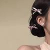 Новая модная милая розовая заколка-бант для волос, изысканное ощущение 2026