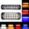 6LED Car Warning Light Grill Emergency Police Lights 12V 12LED Constant Warning Light Trailer Rear Side Warning Lamp Assembly