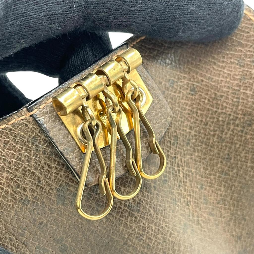 Б/у Держатель для ключей GUCCI Коричневая кожа унисекс