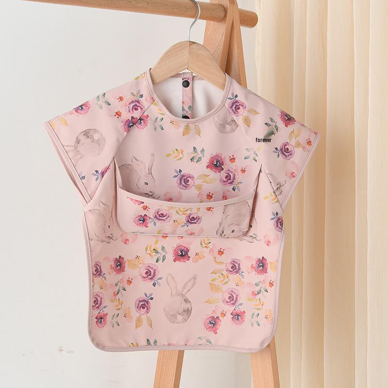 Korean-Style Reversible Sleeveless Baby Bib: Waterproof & Anti-Dirty for Feeding