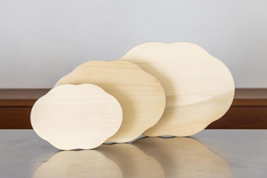 Деревянная вырубка дерева гинкго woodpecker, изготовленная из натурального дерева гинкго, доска Cloud, Япония, дерево, доска, (M)