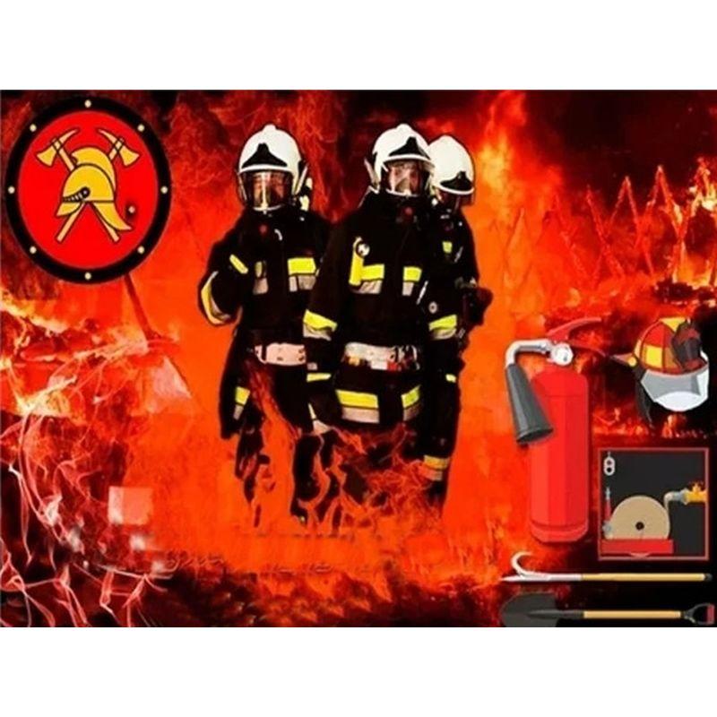 Fire Fighting Hero 5d Diamond Painting Full Drill Round Diamond Mosaic  Embroidery Handmade For Adult Children Gift