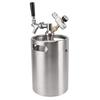 Мини-пивная бочка под давлением из нержавеющей стали 5 л с дозатором 60 фунтов на кв. дюйм, выпускной клапан, кофейный бочонок
