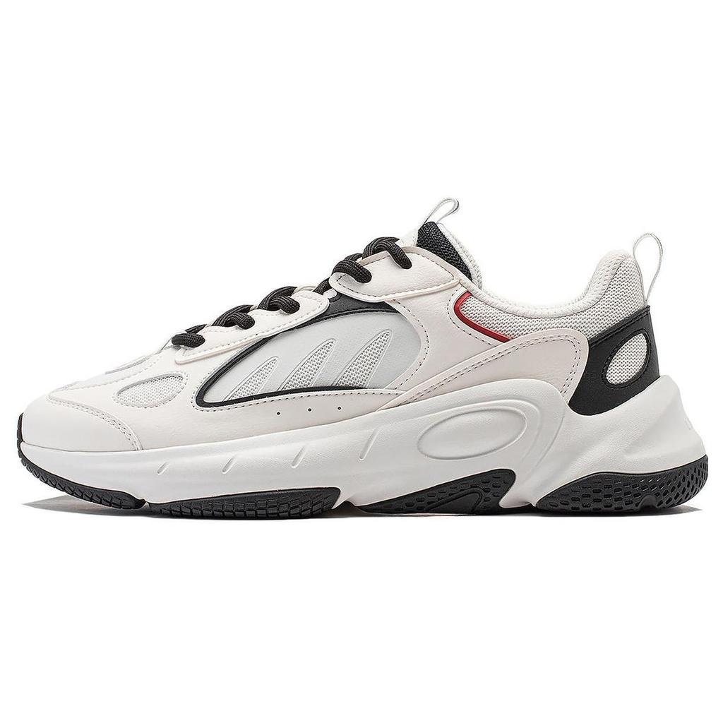 Li Ning Стиль Крыло Нескользящие Износостойкие Низкие Повседневные Кроссовки Мужские Черный Белый AGCT461-1