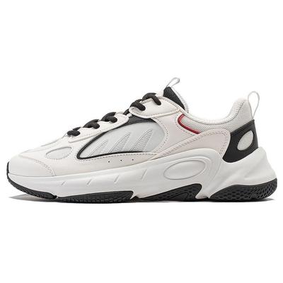 Li Ning Стиль Крыло Нескользящие Износостойкие Низкие Повседневные Кроссовки Мужские Черный Белый AGCT461-1