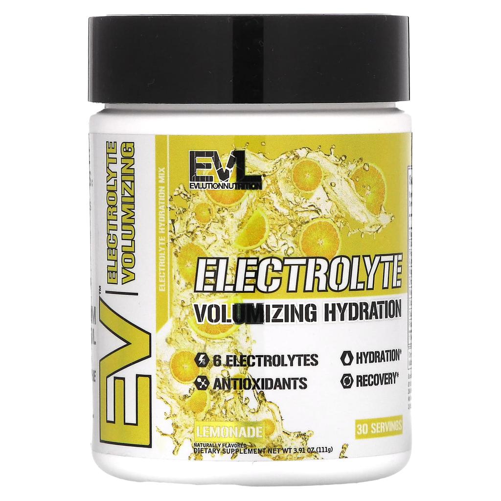 EVLution Nutrition Электролитное увлажнение для придания объема, со вкусом лимонада, 3,91 унции (111 г)