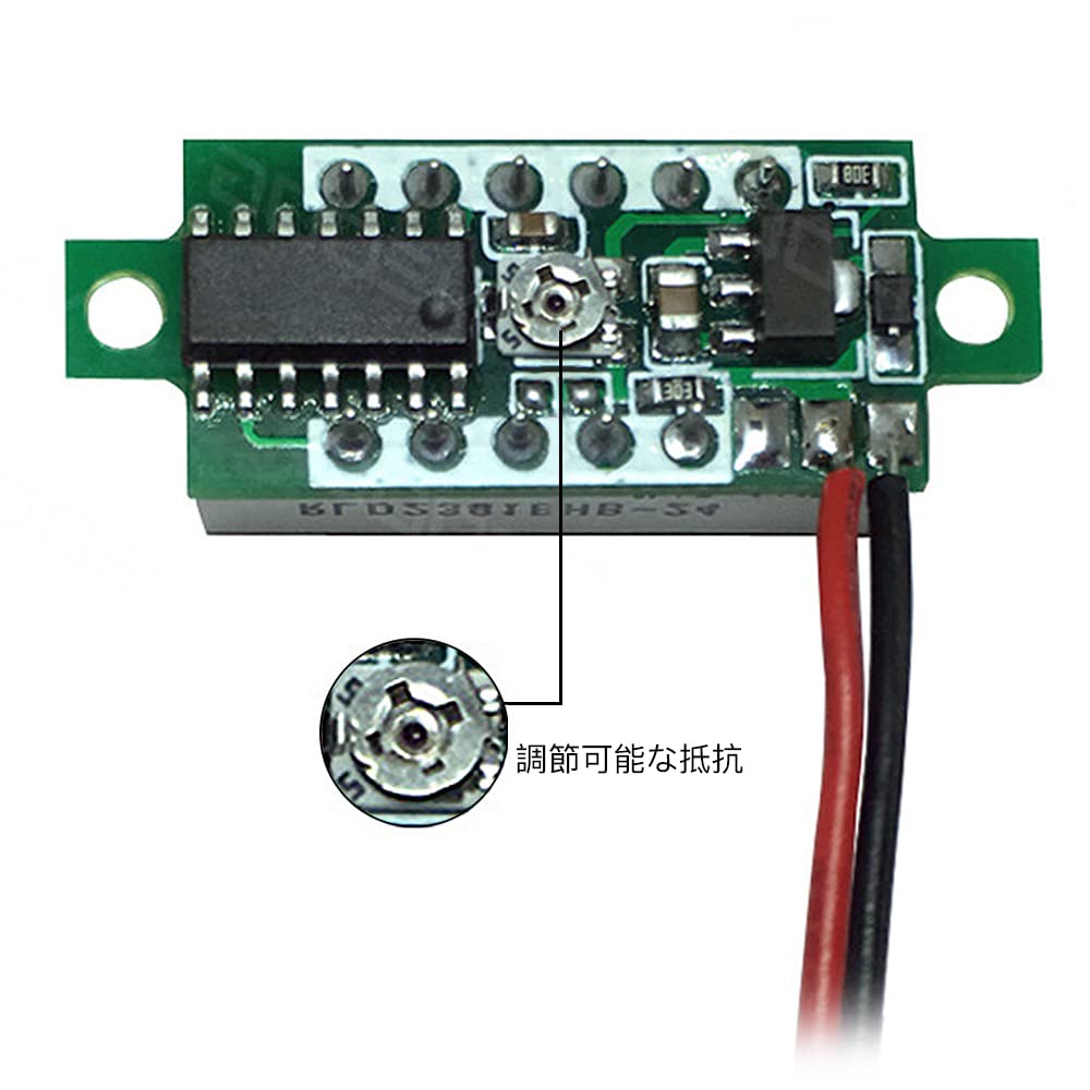 Цифровой светодиодный набор Samcos для проверки напряжения цифровым дисплеем для тестирования цепей постоянного тока, вольтметр, 2-проводной, 0,28 дюйма, 2,5 В-30 В, 5, красный,