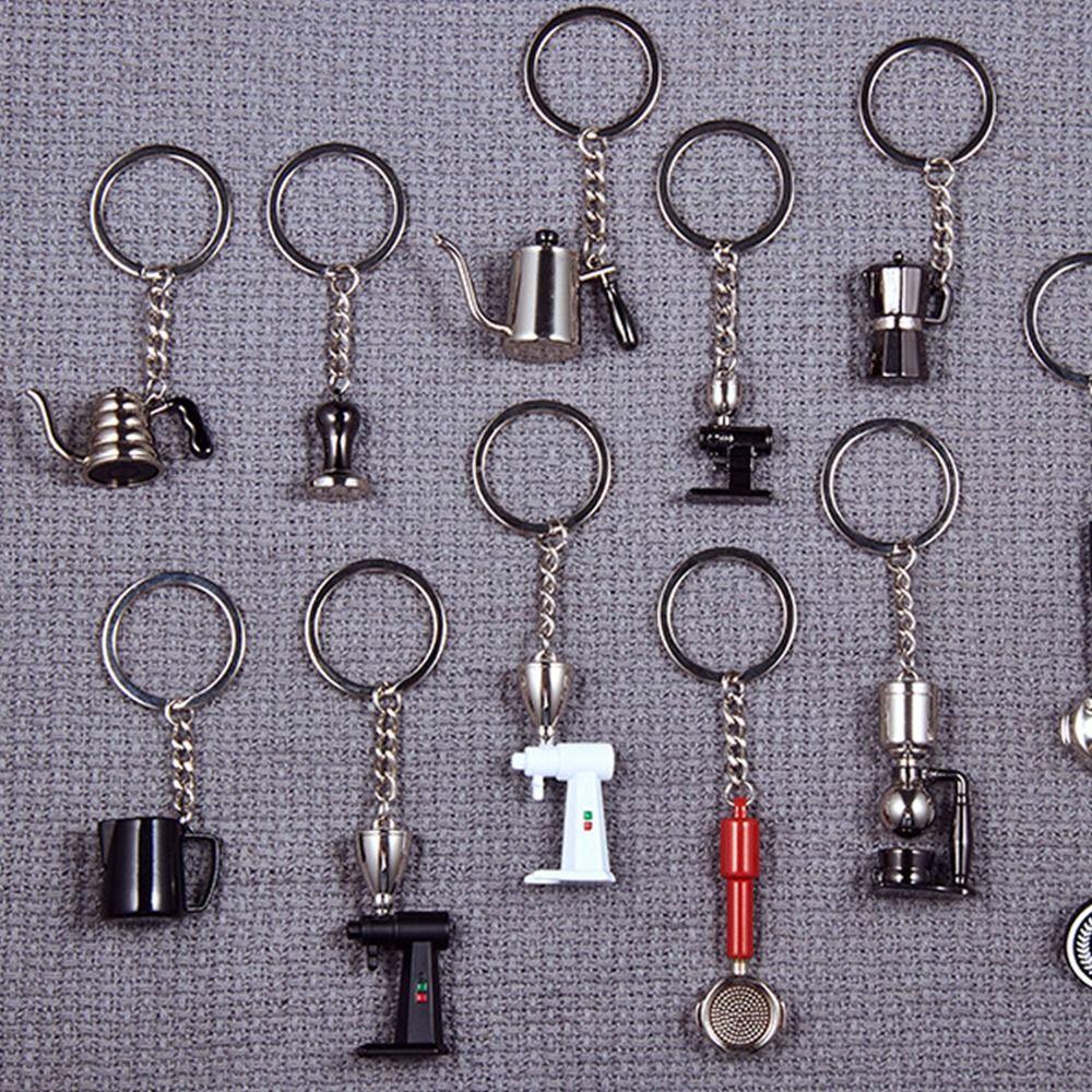 Hanging Ornament Niche Design Bag Pendent Car Key Ring Coffee Series Key Ring Coffee Pot Key Chain