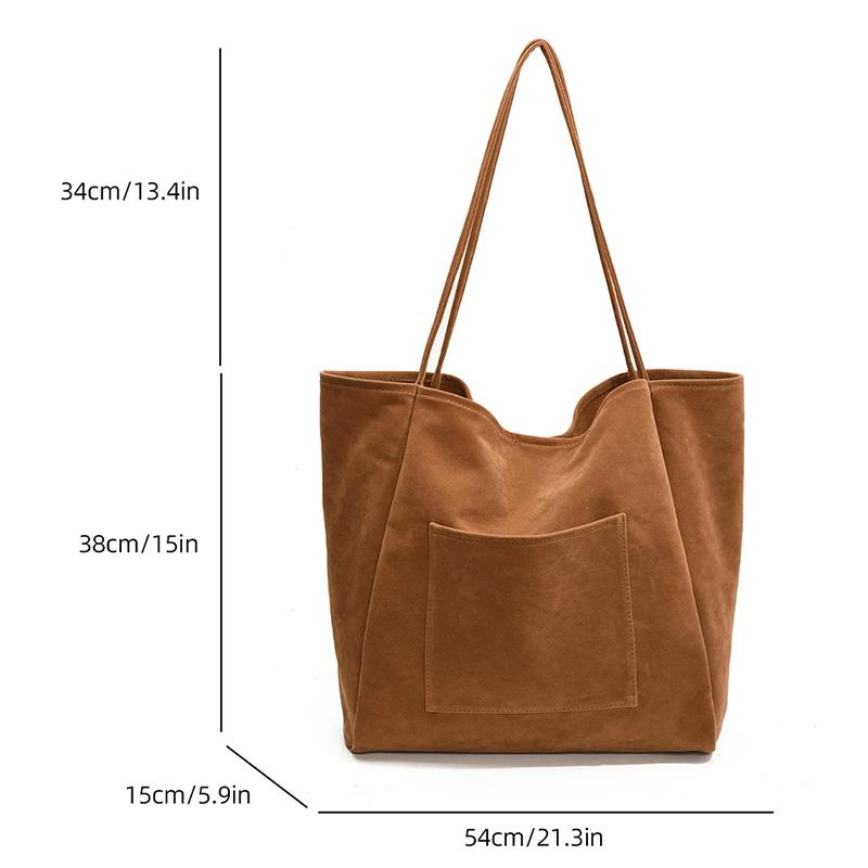 Suede Shoulder Bag for Women's Handbags Purse Fashion Large Capacity New Autumn and Winter Versatile Commuting Tote Bag