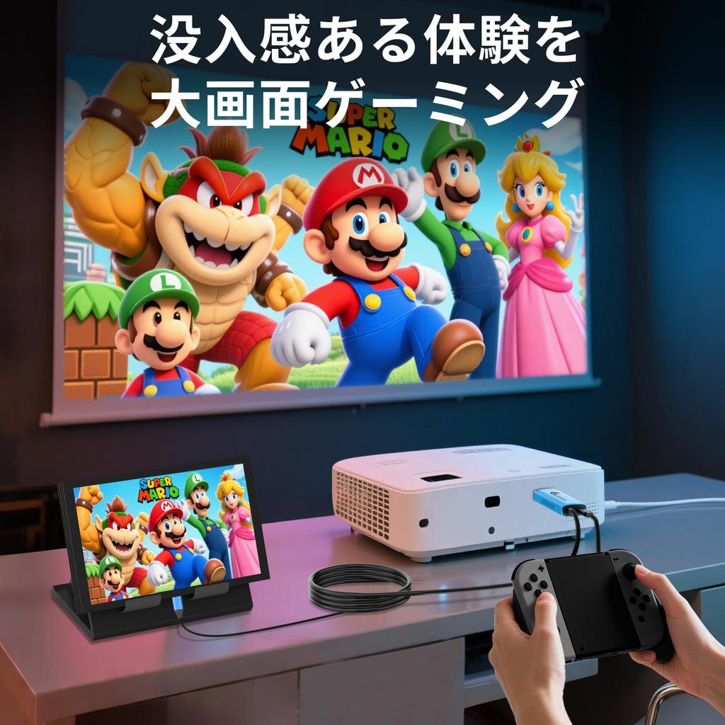 Guermok to HDMI Cable PD100W Compatible with Switch 2 Dock USB-C 1.7m 8K@60Hz/4K@144Hz 22.5.0