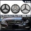 C200 E200 Для Mercedes Benz Серебристо-черная Передняя решетка в стиле OE Звезда-эмблема Для Mercedes Benz C-Class W204 2008-2014 C180 C20