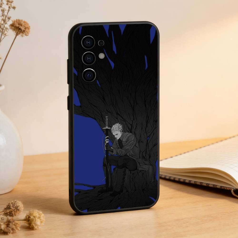 Чехол для телефона V-Vergil Devil May Cry Черный Силиконовый Мягкий Для Samsung S25,S24,S21,S22,S23,S30,Ultra,S20,Plus,Fe,Lite