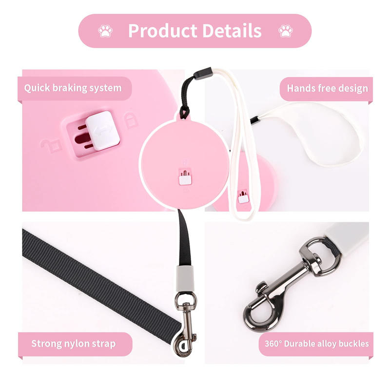 NEW Retractable Dog Leash Automatic Freely Puppy Cat Traction Rope Belt