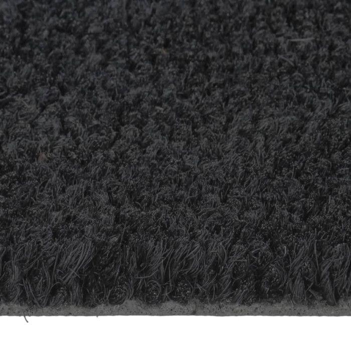 VidaXL Tapis de porte noir 50x80 cm fibre de coco touffeté 155574