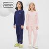 DK 2024 Autumn/Winter Warm Brushed Underwear Sets for Girls and Boys: Mid and Large Children's Pajamas